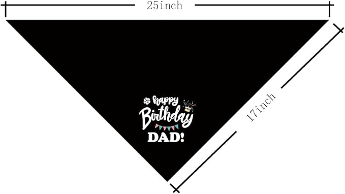 Happy Birthday Dad Dog Bandana, Dad's Gift Dog Bandana, Pet Scarf Accessories - Image 4