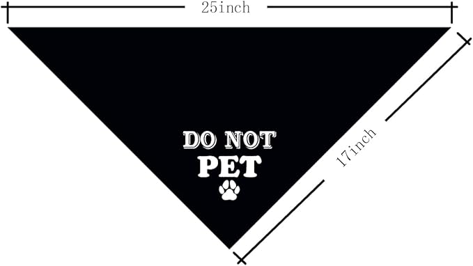 Do Not Pet Dog Bandana, Gift for Dogs Lover, Funny Cute Pet Triangle Scarf - Image 4