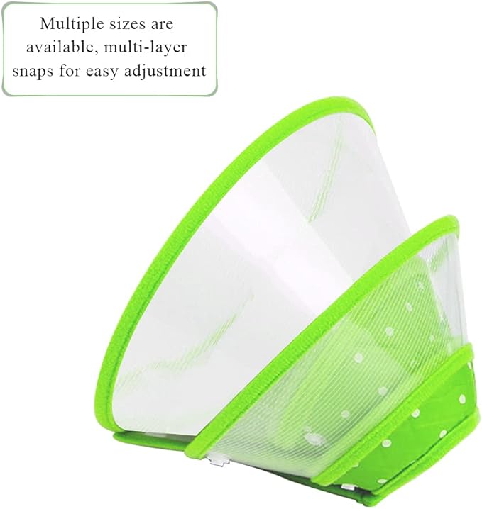 Pet Cone Recovery Dog Cone Adjustable Dog Collar Clear Padded Collar - Image 5