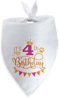 It's My 4th Birthday Dog Bandana Happy 4th Birthday Pet Triangle Scarf by SYIJIMSJKT