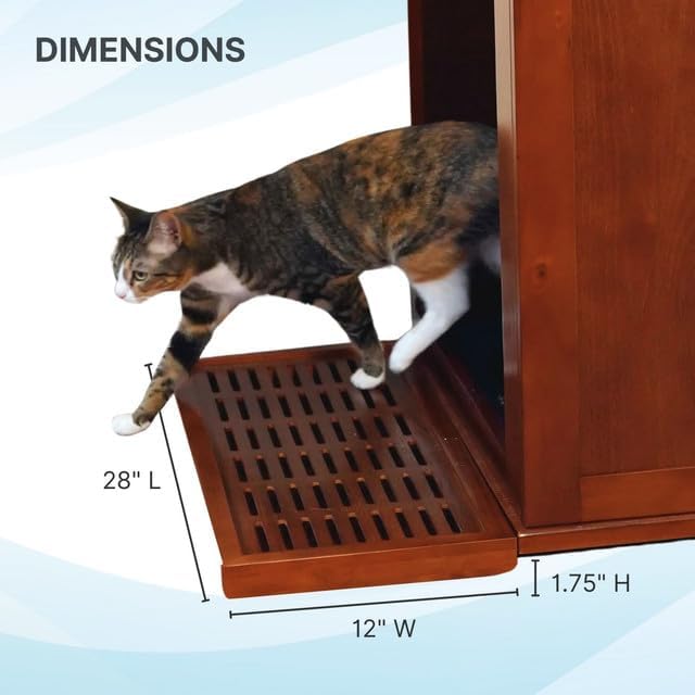 Refined Self Cleaning Litter Box Cabinet-Litter Catch Smoke - Image 5