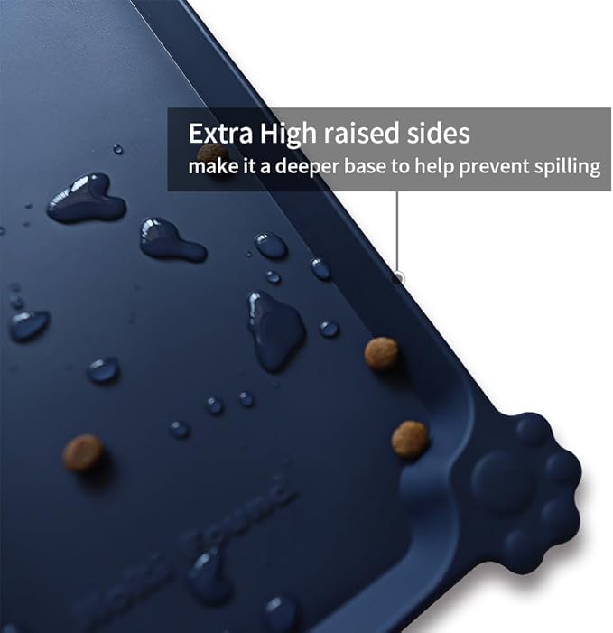 Hoki Found Large Waterproof Silicone Pet Food Mats Tray - Image 2
