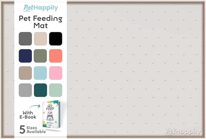 Dog Food Mat - Raised Edges Dogs Mat by PETHAPPILY