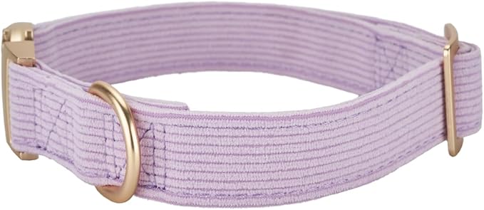 Soft Cotton Dog Collar with Metal Buckle Adjustable Heavy Duty Comfy Corduroy - Image 6