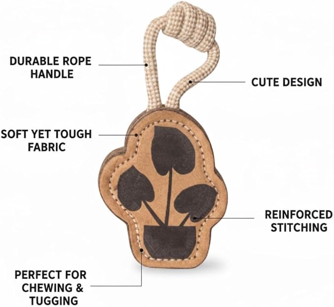 Natural Jute Dog Chew Toy – Tough & Durable Plant-Shaped Puppy Toy, Safe - Image 7
