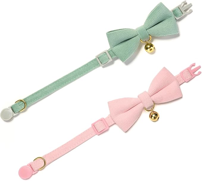 2 Pack Soft Corduroy Cat Collars - Image 4