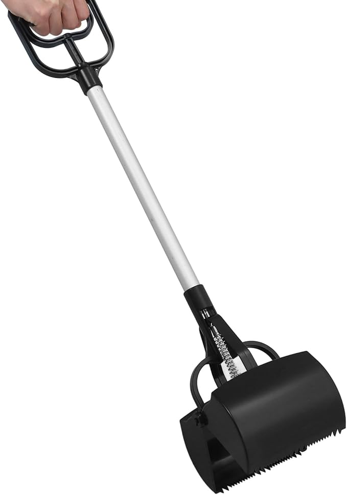 Kisangel Long Handle Pet Waste Scooper Black Dog Waste Picker Outdoor Poop - Image 4