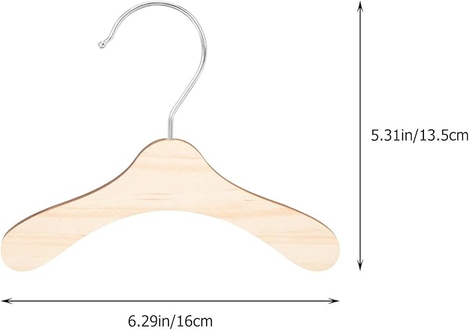 Wooden Pet Clothes Hangers 8.66-inch Small Dog and Cat Hangers Wear-Resistant - Image 7