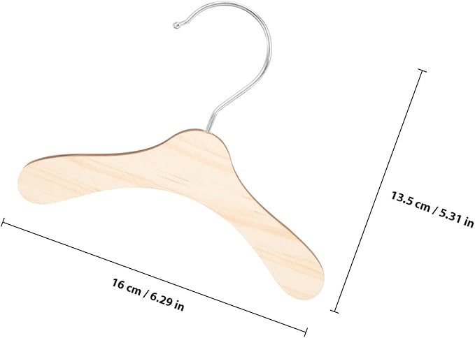 Wooden Pet Hangers for Small Dogs and Cats, 6.3 Inch Solid Wood Daily Clothes - Image 2