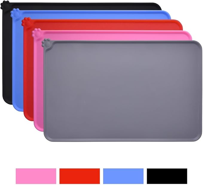 Guardians Silicone Dog Cat Bowl Mat, Non Slip Pet Feeding Mat, Waterproof - Image 6