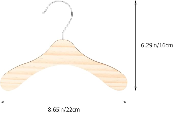 Wooden Dog Clothes Hangers 10pcs 8.66 Inch Sturdy Wear-Resistant Pet Accessory - Image 7