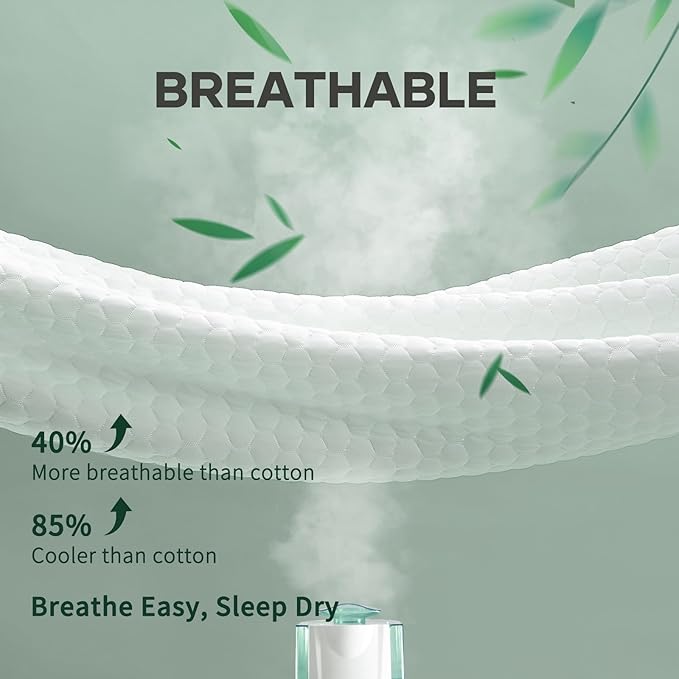 OhGeni 100% Waterproof Mattress Protector, California King Mattress Soft Pad - Image 6