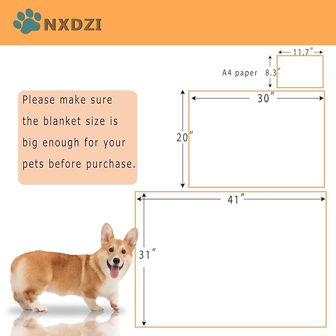 Dog Blankets for Medium Large Dogs, 3 Pack Pet Blanket Washable 41" x 31" - Image 4