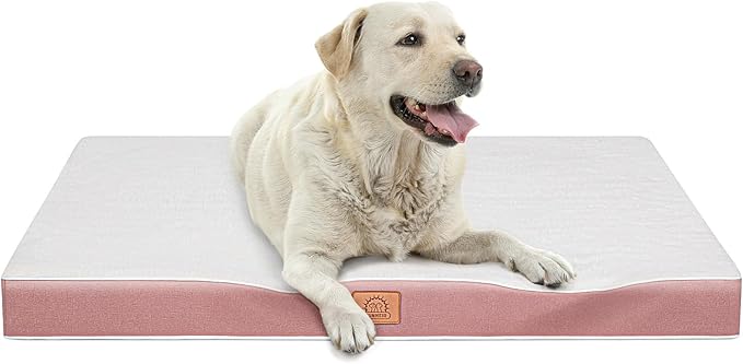 Orthopedic Dog Bed for Extra Large Dogs, XXL Waterproof Deluxe Plush Dog Crate by SUNHEIR