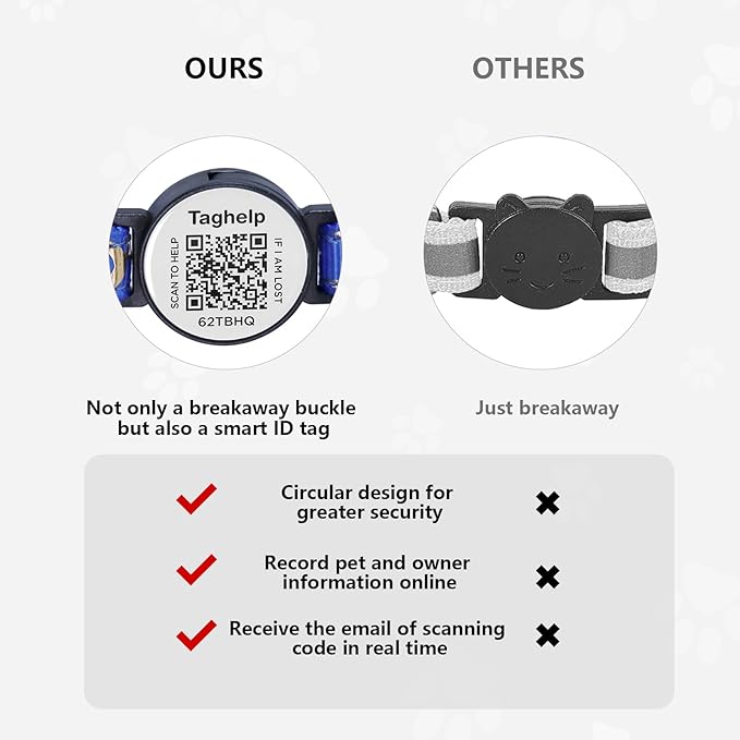 2 Pack Stars and Moon, Solid & Safe Safety Plaid Kitten Collars - Image 7