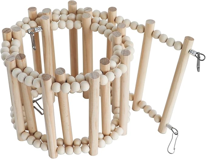 Bird Ladder Bridge, Wooden Pet Hamster Climbing & Swing Toys, Cage Accessories - Image 5