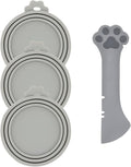 Pet Food Can Spoon & 3 Pcs Can Covers | Cute Paw Shape Opener Spatula Cat Wet by DORUI