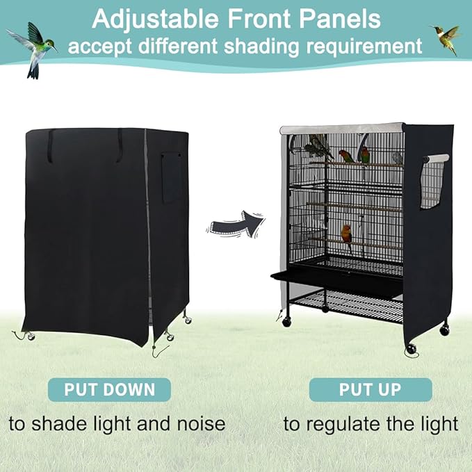 Universal Bird Cage Cover, Dark Colored Drape - Image 3