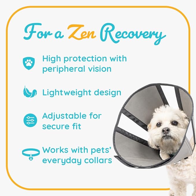 ZenPet Recovery Cone E-Collar for Dogs & Cats – Soft, Comfortable, Safe & - Image 6