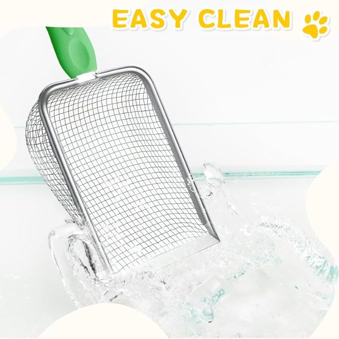 Metal Cat Litter Scoop, Sturdy Litter Cleaner Corner Shovel, Stainless Steel - Image 8