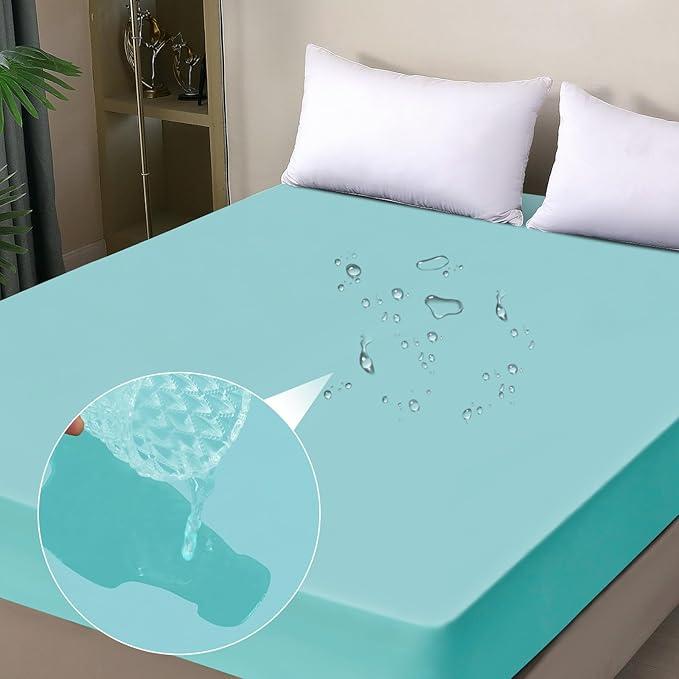 Twin Mattress Protector Waterproof, Fitted Sheet Style Breathable Mattress Cover by OHANO