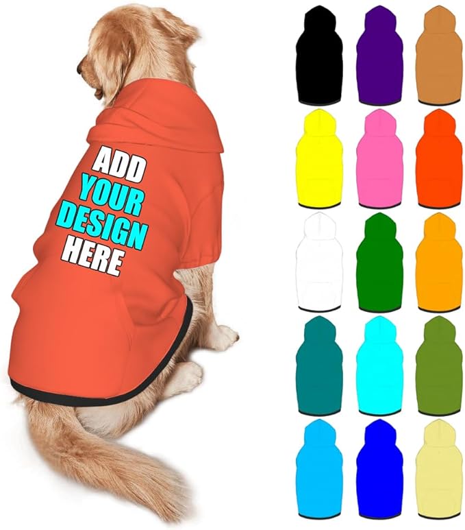 Customized Dog Hoodie with Name Logo Personalized Text Soft & Warm by Mynvzrk