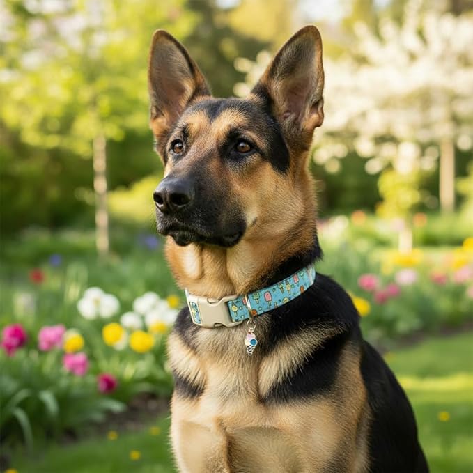 Blue Dog Collar for Large Dogs, Boy Girl Dog Collar - Image 7