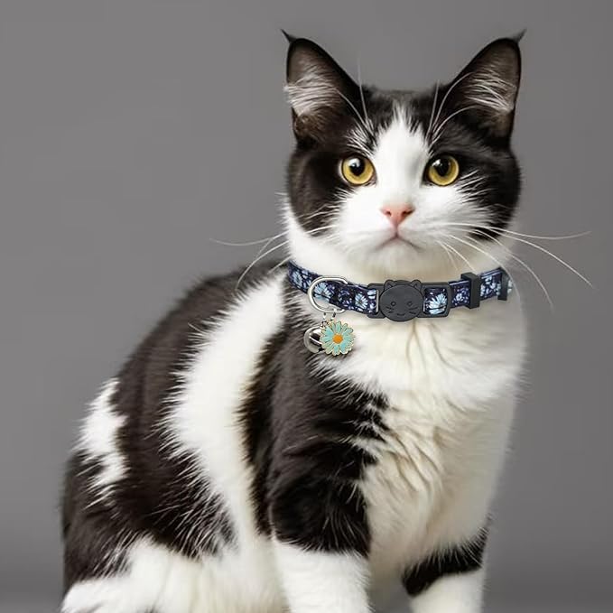 Cat Collar Breakaway, 2 Pack Cotton Cats Collars - Image 7