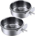 PINVNBY Parrot Feeding Cups Birds Food Dish Stainless Steel Parrot Feeders by PINVNBY