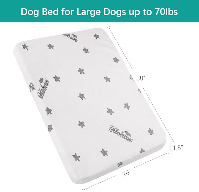 Biloban Waterproof Dog Beds for Dogs, Washable Mat Pad, Memory Foam Dog Beds & - Image 5