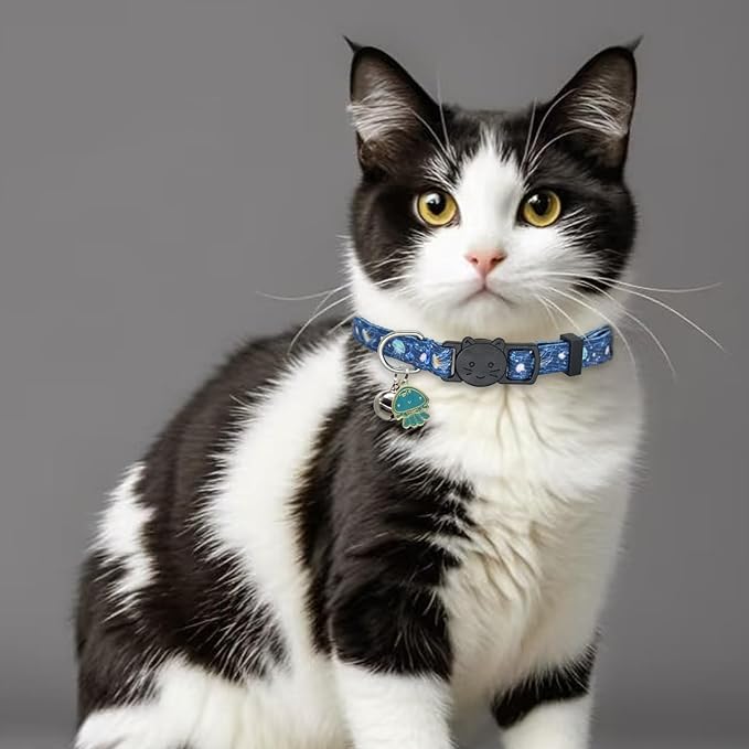 Cat Collar Breakaway, 2 Pack Cotton Cats Collars - Image 3