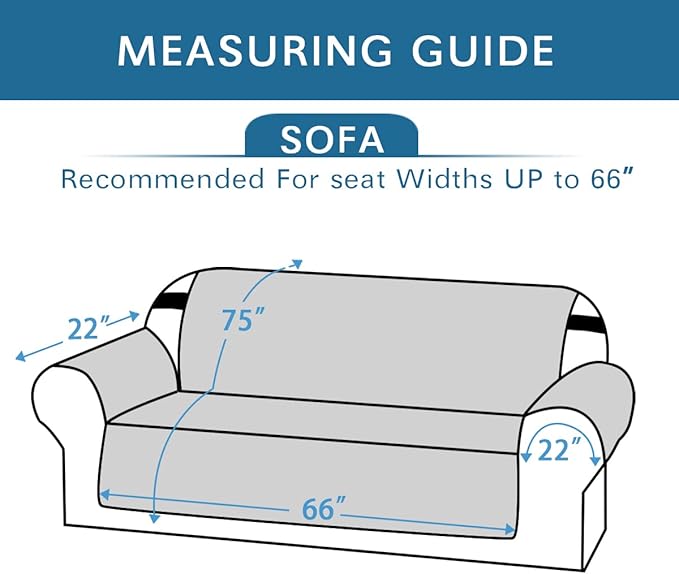 Reversible Sofa Slipcover Furniture Protector Water Resistant 2 Inch Wide - Image 2