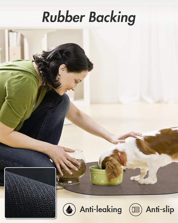 Absorbent Dog Food Mat-Cat Mat for Food and Water Bowl, Quick Dry Pet Food Mat - Image 5