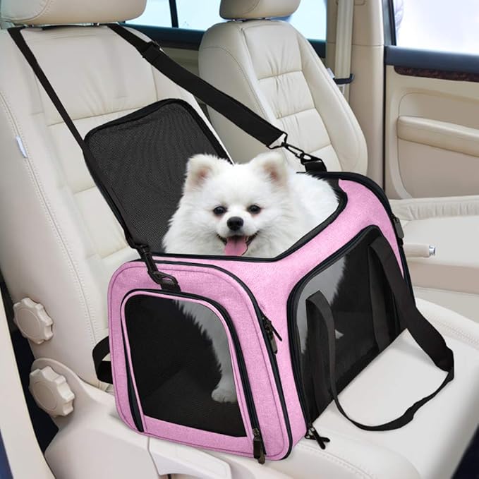 Henkelion Pet Carrier for Small Medium Cats Dogs Puppies up to 15 Lbs, TSA - Image 5