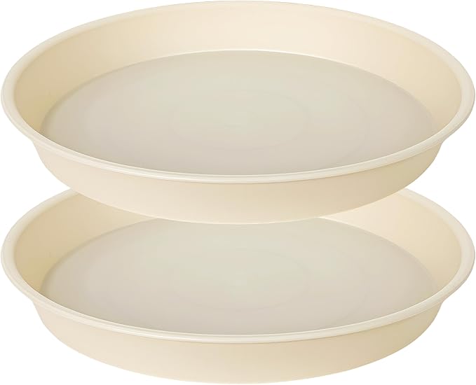 2 Pack of 20 21 inch Plant Saucer Round, Deep Plant Saucers by Bleuhome