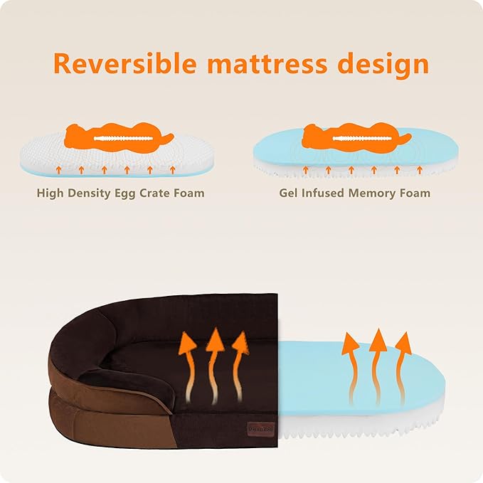 Dwanton Orthopedic Dog Bed for Extra Large Dogs - Image 3