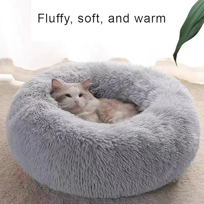 Dog Bed for Small Medium Large Dogs Cats, 20 inch Calming Washable-Round Cozy - Image 7