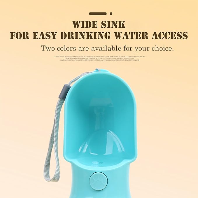 2-in-1 Dog Water Bottle with Food Container - 10oz Leak-Proof Travel Water - Image 6