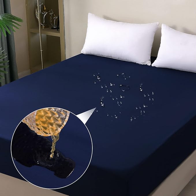 Waterproof Mattress Protector King, Fitted Sheet Style Breathable Mattress Cover by OHANO