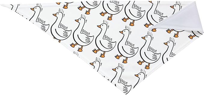Silly Goose on The Loose Triangle Dog Bandana, Summer Bandana Funny Triangle - Image 4