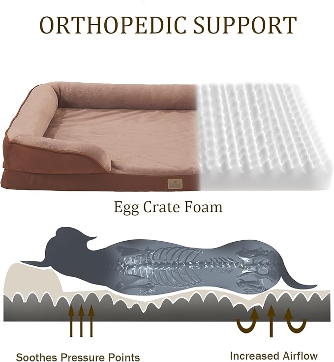 Bedfolks Orthopedic Dog Bed, Waterproof Dog Sofa Bed - Image 2