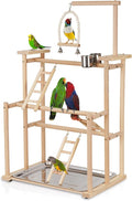 Pet Parrot Playstand Parrots Bird Playground Bird Play Stand Wood Perch Gym by Ibnotuiy