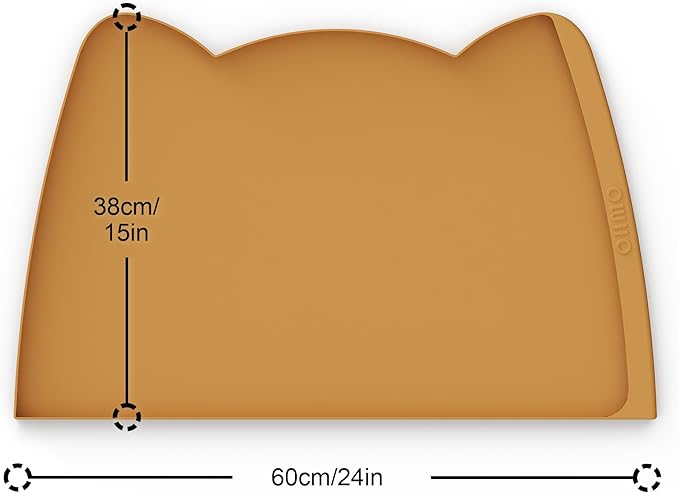 OHMO Dog Food Mat w/Residue Collection Pocket Silicone Pet Feeding Mat - Image 2