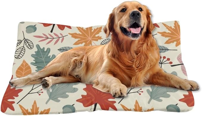 Colorful Leaf Seamless Dogs Beds Dog Bed Anti Slip Bed Mats - Image 7