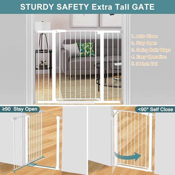 Fairy Baby 38" Extra Tall Pet Gate - Image 7