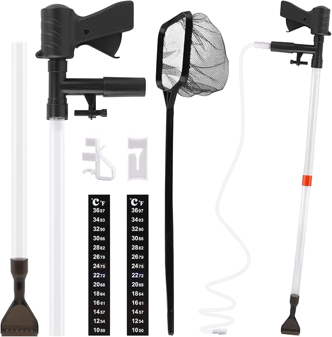 Aquarium Gravel Cleaner, Fish Tank Cleaner Kit, Aquarium Manual Press Noiseless - Image 2