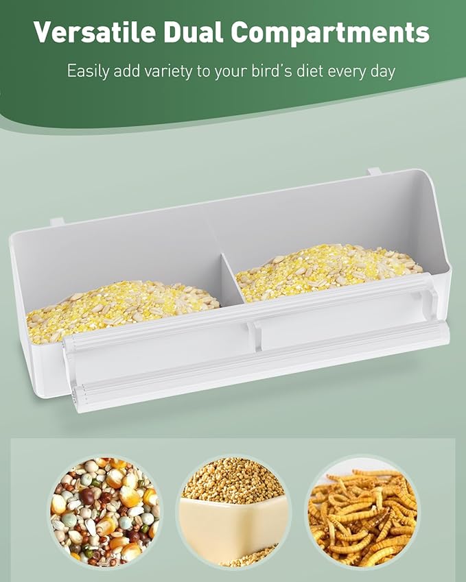 Pawfly 2 Pack Bird Feeder for Cage Hanging Plastic Feeder - Image 3
