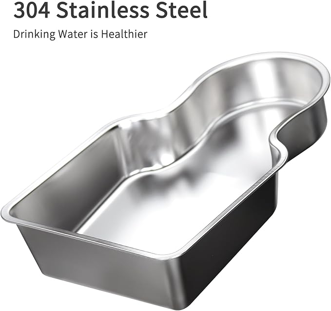 RIZZARI Stainless Steel Pet Water Feeder: 8L Large Gravity Waterer, Less Refills - Image 6