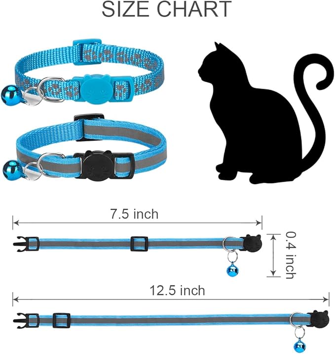 2 Pack Cat Collar with Bells, Reflective Collars - Image 6