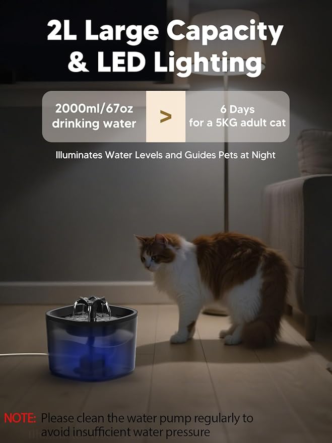 Automatic Cat Feeder and Water Dispenser Set, 5L/20 Cups Timed Cat Dry Food - Image 6